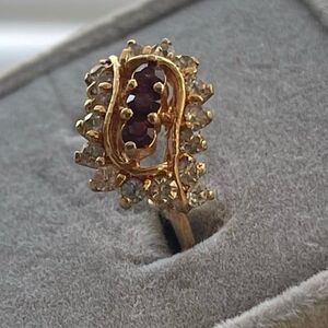 Gold diamond cut ring